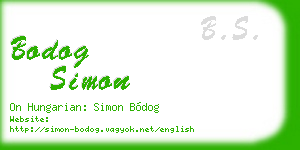 bodog simon business card