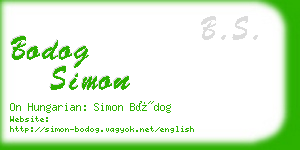 bodog simon business card